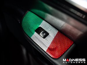 Alfa Romeo Giulia Door Trim - Window Switch Trim Kit - Carbon Fiber - Italian Theme - Feroce Carbon Alfa Romeo Giulia Door Trim - Window Switch Trim Kit - Carbon Fiber - Italian Theme - Feroce Carbon